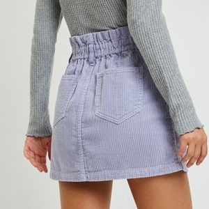 Pacsun XS Corduroy Paperbag Waist Skirt- lilac
